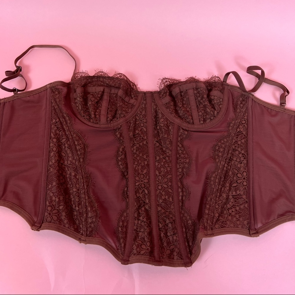 ❌SOLD-DEPOP❌ UO Out From Under Brown Corset - Picture 6 of 7